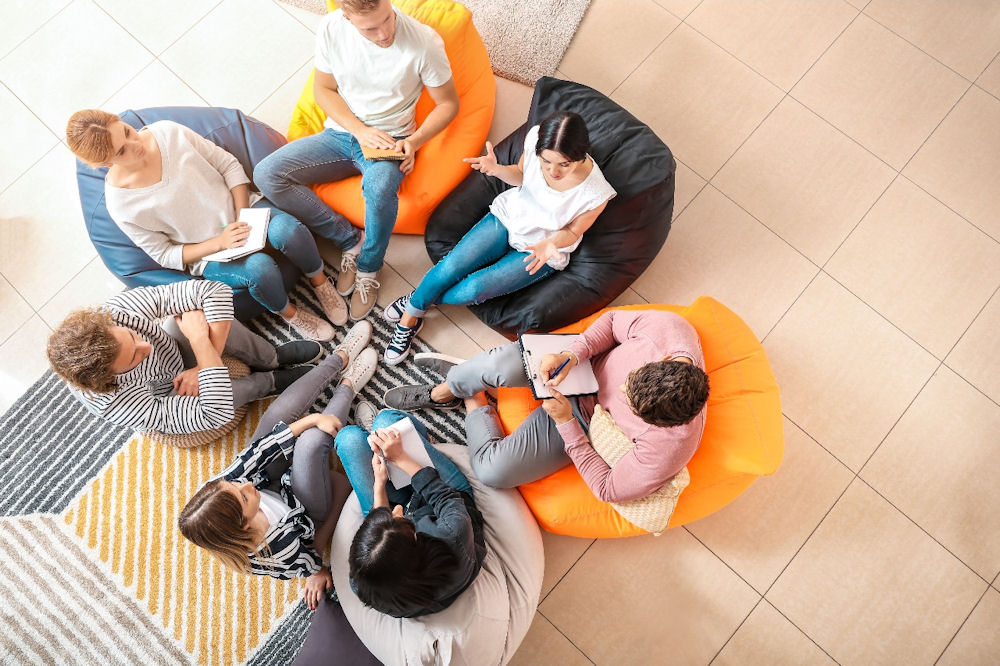 teens in therapy group recovering from academic burnout at MCAW